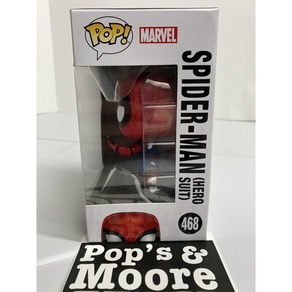 Funko Pop! Spider-Man Far From Home:Spider-Man Hero Suit 468 Figure W/Protector - Picture 3 of 13